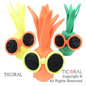 ADORNO ANANA CHICO COLORES NEON SURTIDOS A. PORCELANA FRIA x 1